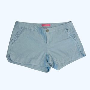 Lilly Pulitzer Adie Ruffle Stretch Shorts, Baby Blue, Size 6
